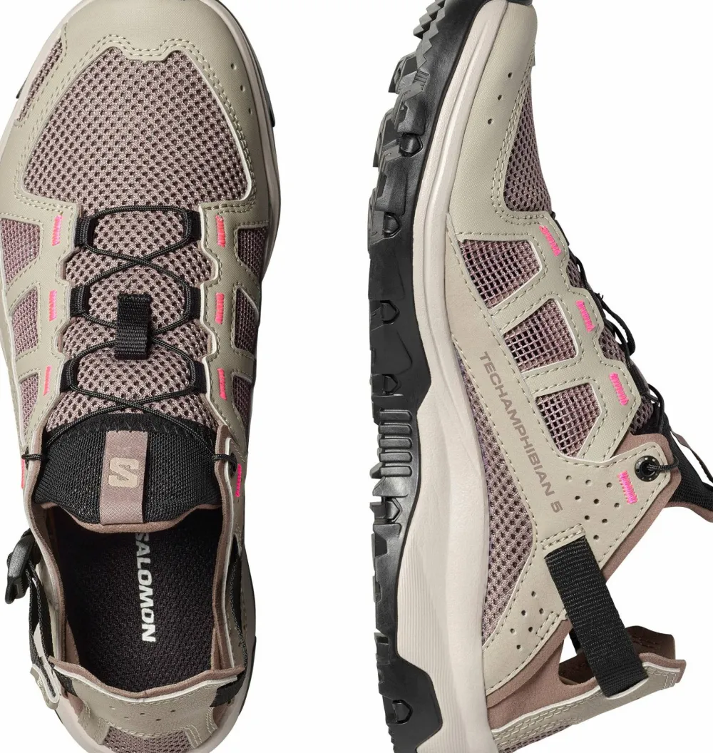 Salomon Women's Techamphibian 5 Silver Sage/Iron/Knockout Pink Online