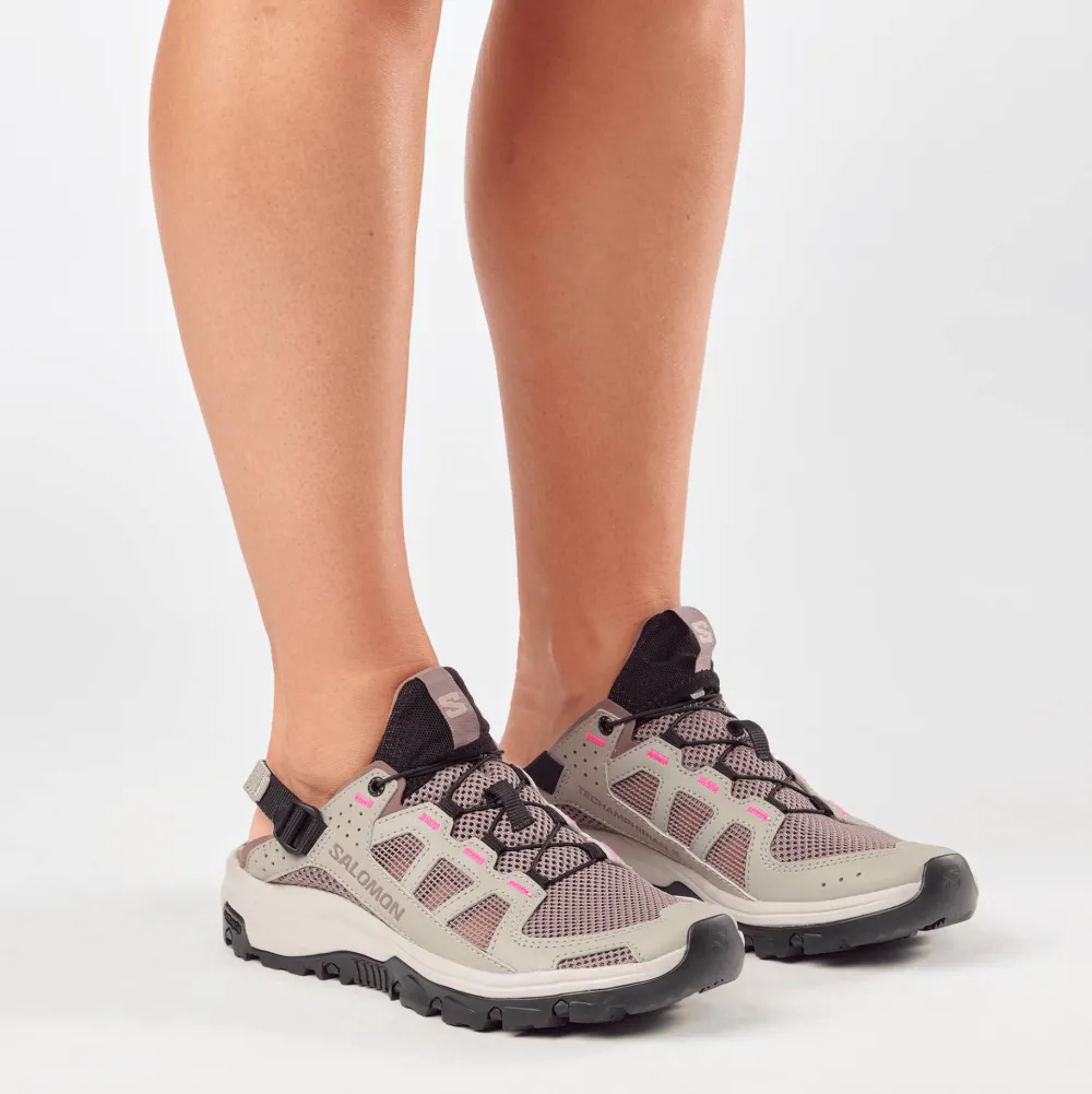 Salomon Women's Techamphibian 5 Silver Sage/Iron/Knockout Pink Online