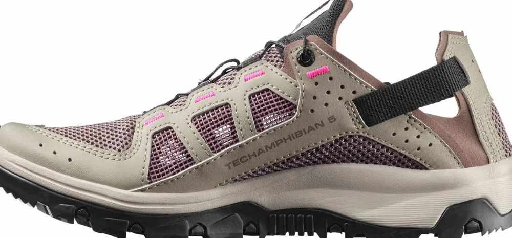 Salomon Women's Techamphibian 5 Silver Sage/Iron/Knockout Pink Online