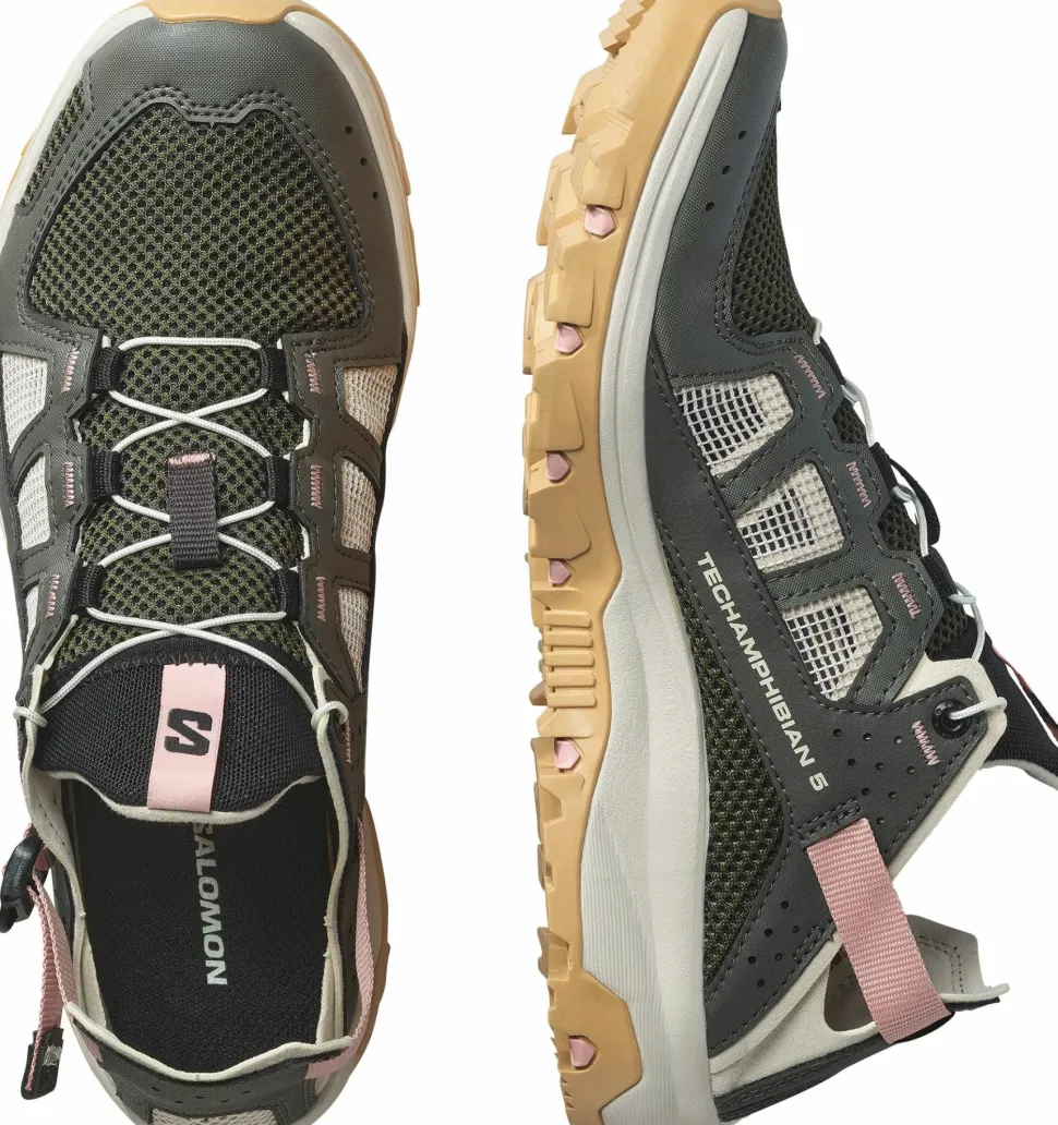 Salomon Women's Techamphibian 5 Peat/rainy Day/hyma Pink