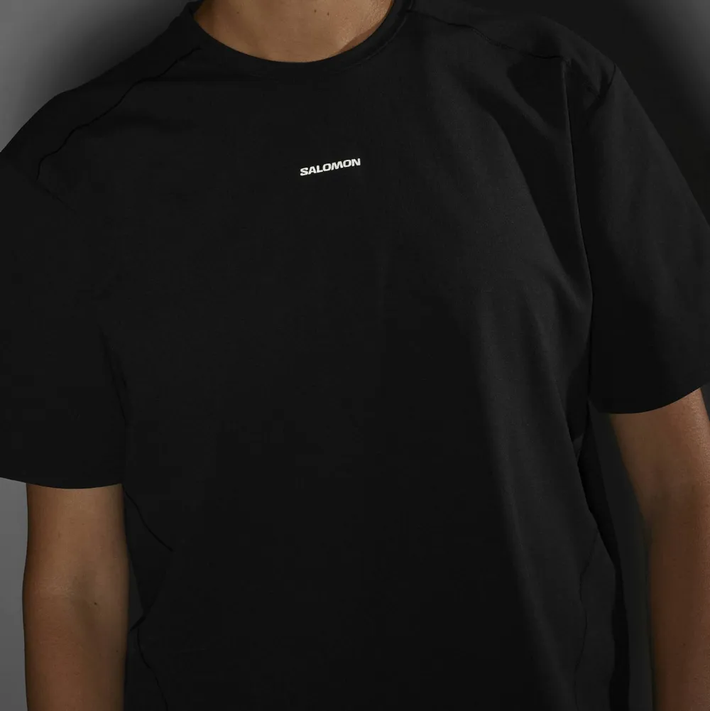 Salomon Women's Trackline Short Sleeve Tee Deep Black Deep Black/ Sale