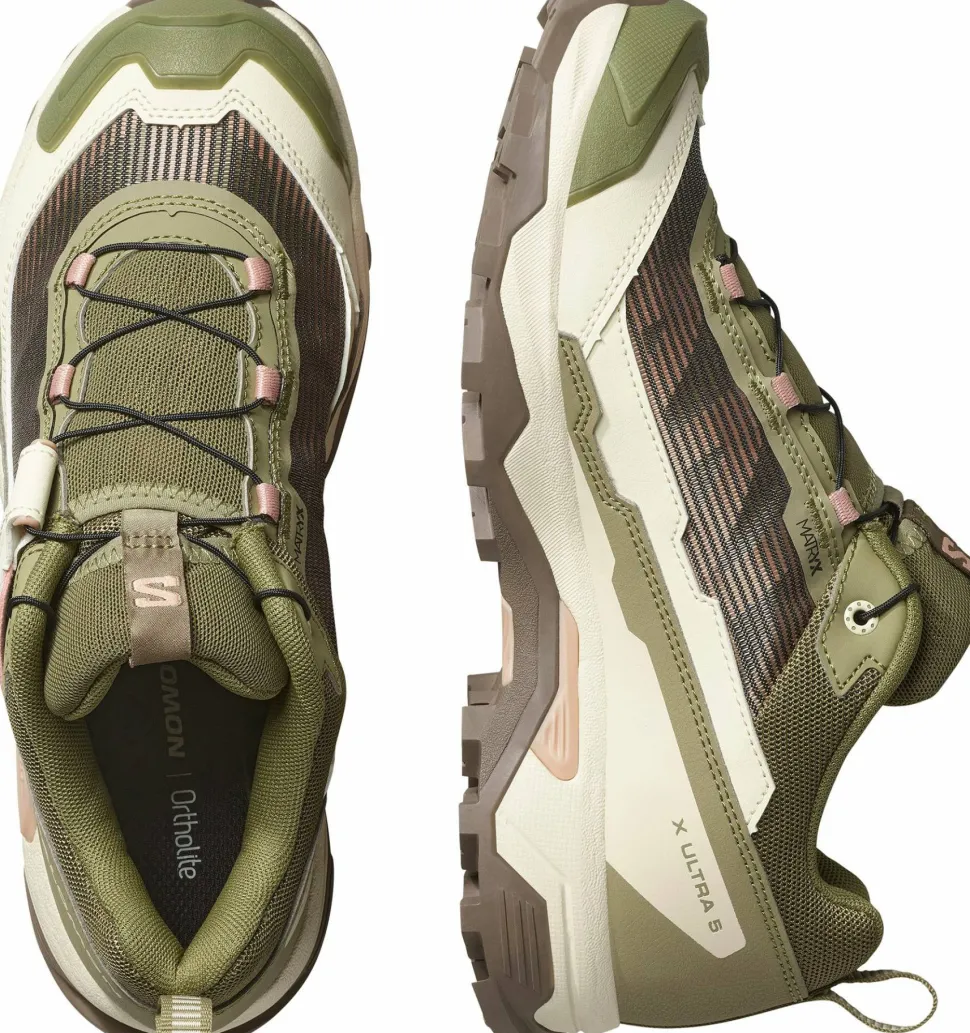 Salomon Women's X Ultra 5 Aloe/shortbread/mahogany Rose