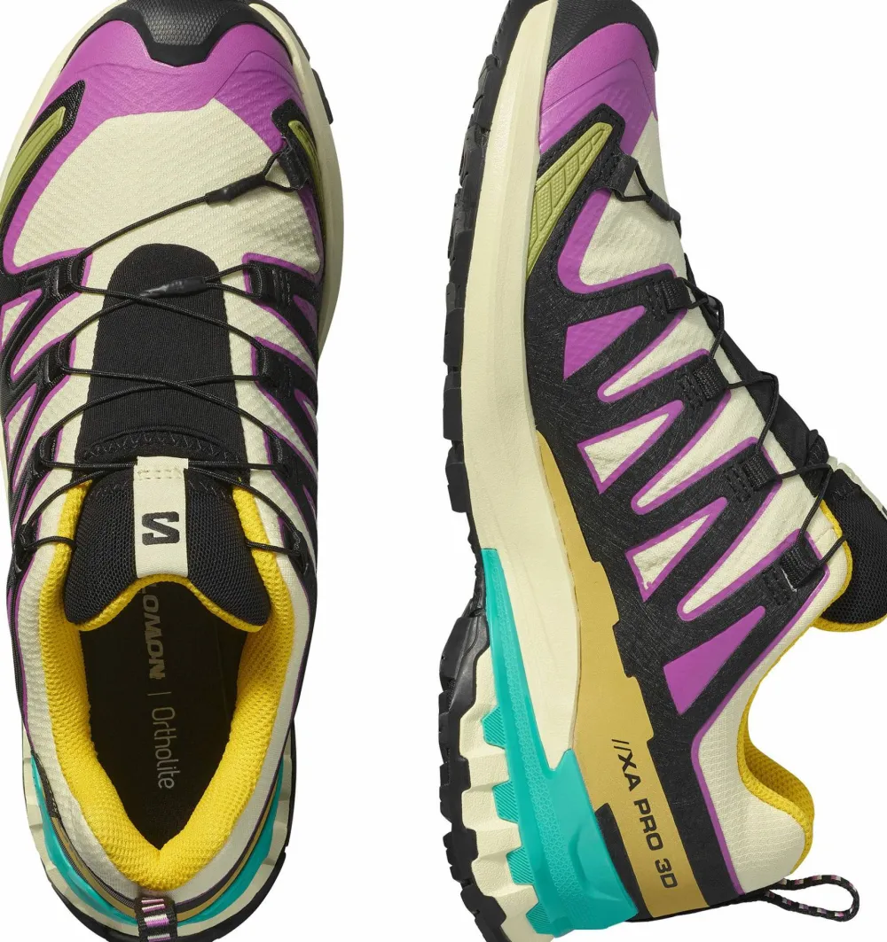 Hot Women's XA Pro 3d V9 GORE-TEX Transparent Yellow/Black / Waterfall Löparskor Dam|Gore-Tex Damskor