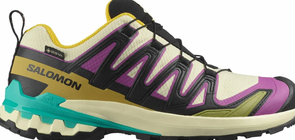 Hot Women's XA Pro 3d V9 GORE-TEX Transparent Yellow/Black / Waterfall Löparskor Dam|Gore-Tex Damskor