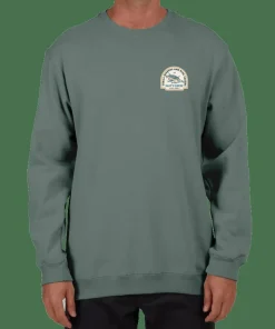 Salty Crew Men's Chaser Vintage Crew Fleece Pigment Moss Best