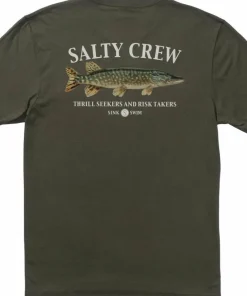 Salty Crew Men's Euro Pike Premium S/S Tee Dusty Olive