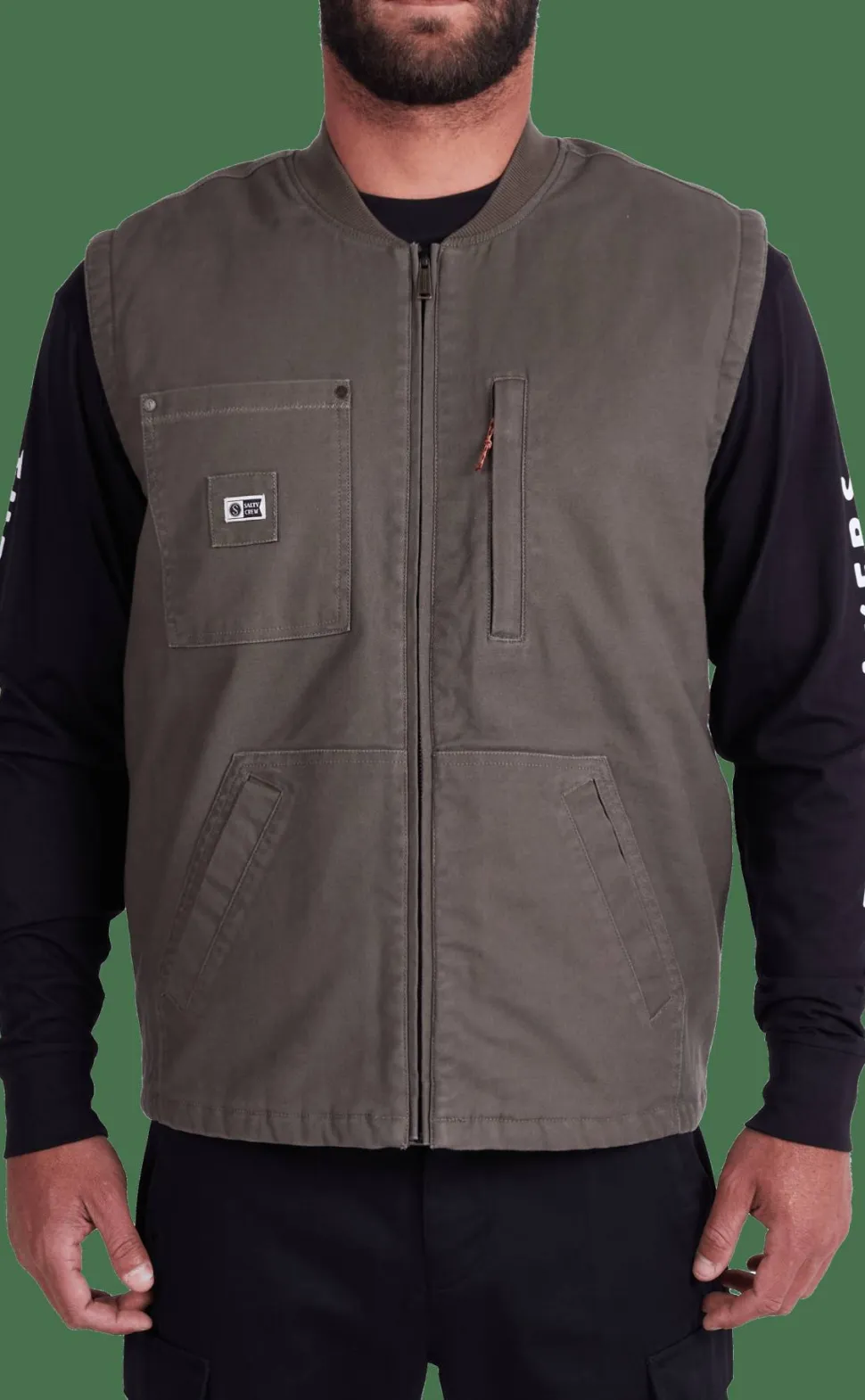 Salty Crew Men's Framework Vest Dusty Olive