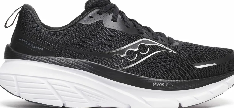 Saucony Men's Guide 18 Wide Black/white
