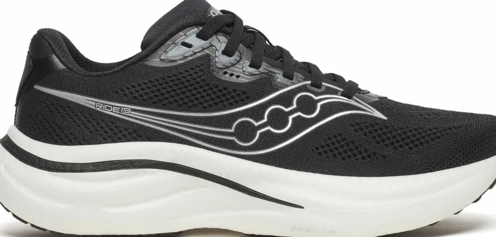 Saucony Men's Ride 19 Wide Black/silver