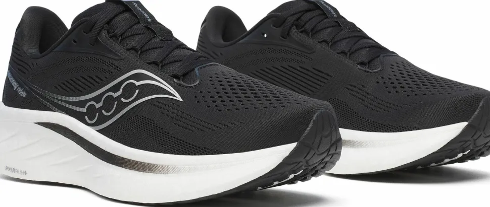 Saucony Men's Ride 18 Wide Black/white