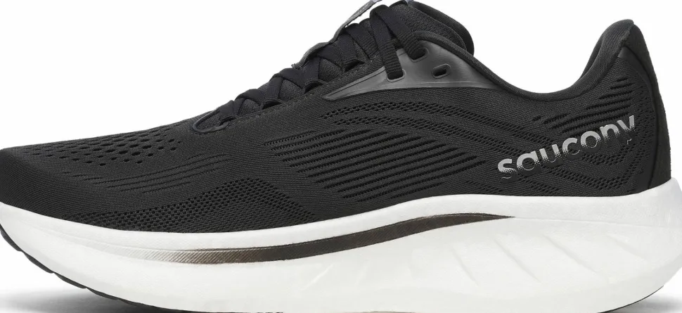 Saucony Men's Ride 18 Wide Black/white