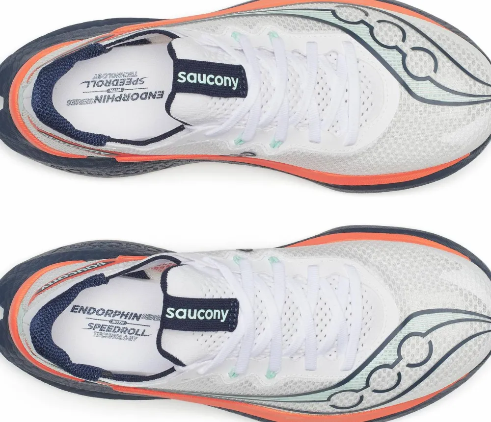 Saucony Women's Endorphin Pro 5 White/Navy Sale