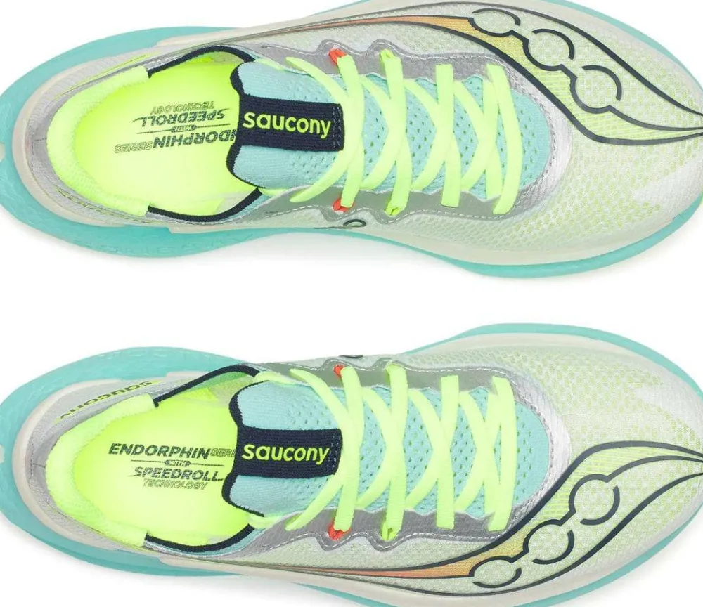 Saucony Women's Endorphin Pro 5 White/Splash Hot