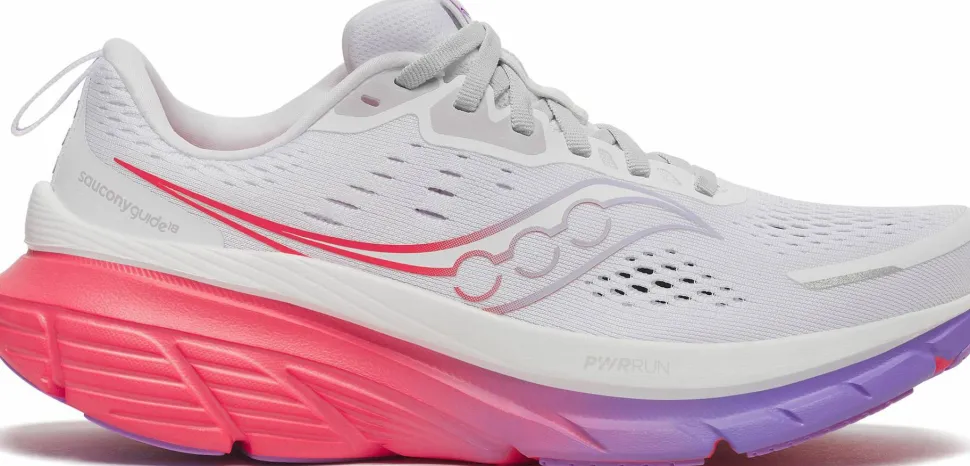 Saucony Women's Guide 18 White/Crocus