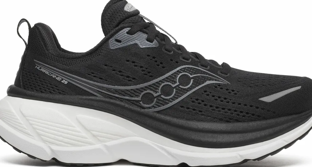 Saucony Women's Hurricane 25 Wide Black/White