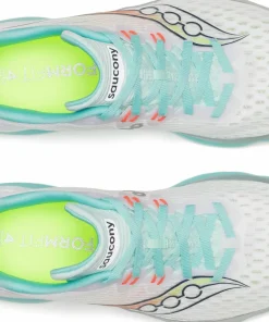Saucony Women's Kinvara 16 White/Aqua Hot
