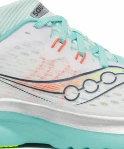 Saucony Women's Kinvara 16 White/Aqua Hot