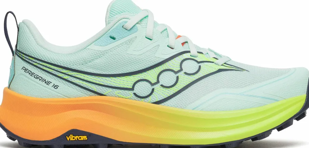 Saucony Women's Peregrine 16 Aqua/Citron Best