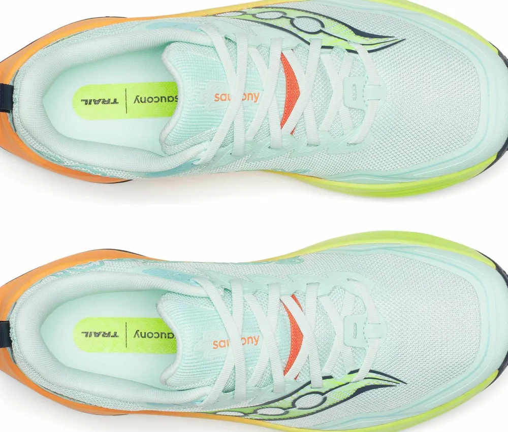 Saucony Women's Peregrine 16 Aqua/Citron Best