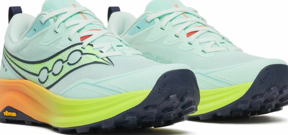 Saucony Women's Peregrine 16 Aqua/Citron Best