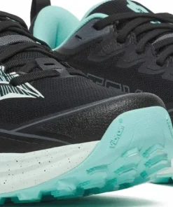 Saucony Women's Peregrine 16 GORE-TEX Black/Aqua Clearance