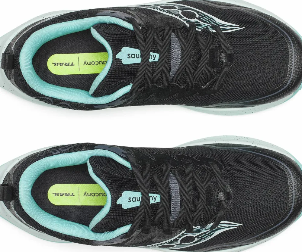 Saucony Women's Peregrine 16 GORE-TEX Black/Aqua Clearance