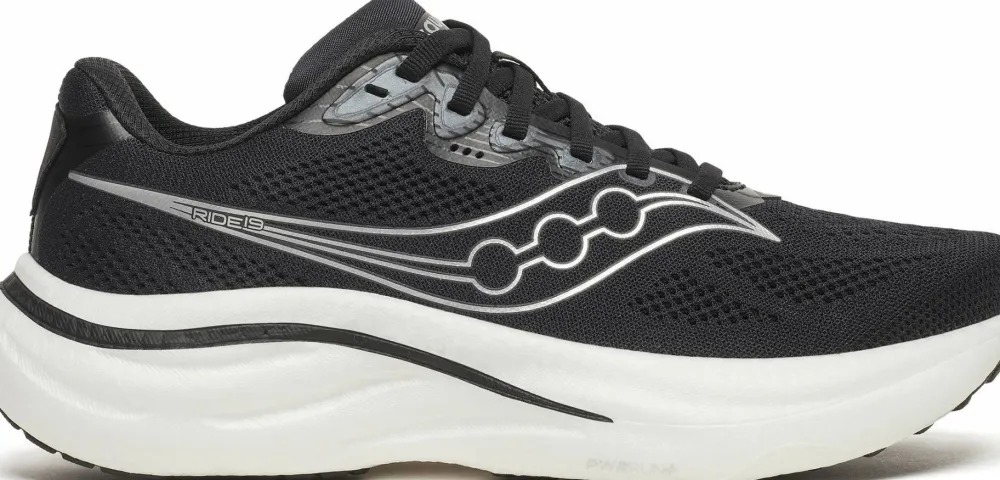 Saucony Women's Ride 19 Black/Silver Outlet