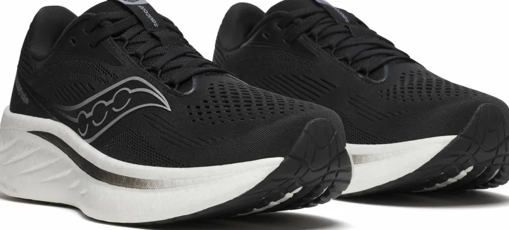 Saucony Women's Ride 18 Wide Black/White Sale
