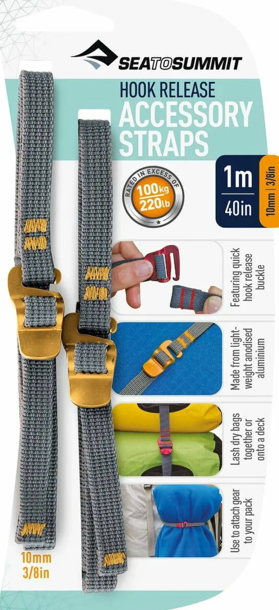 Sea To Summit Hook Release Accessory Strap 1m 10mm Gold