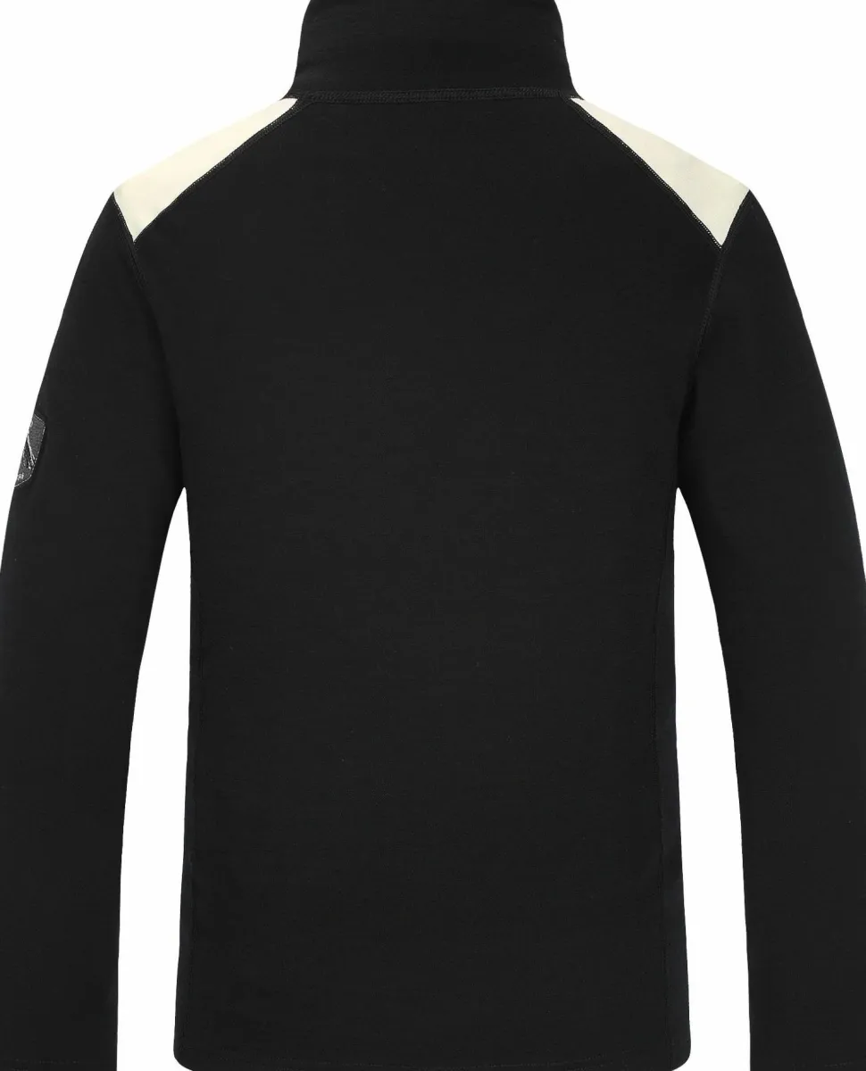 Skogstad Juniors' Gausta Merinoull Blanding Half-Zip Black