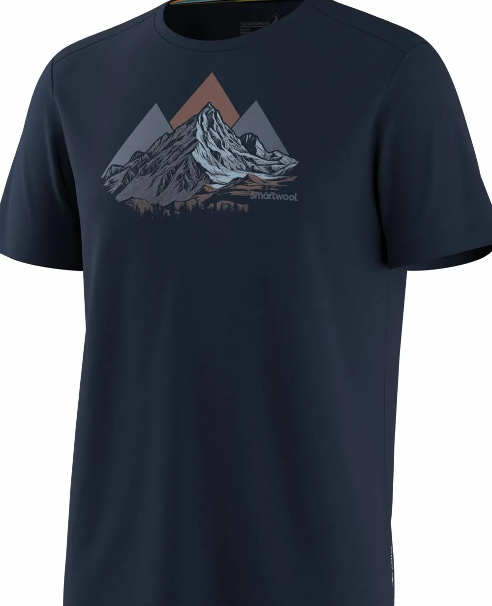 Smartwool Men's Peak Bagger Active Short Sleeve Graphic Tee Navy Hot