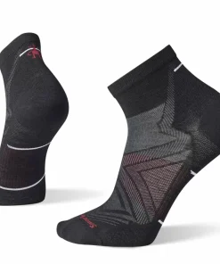 Smartwool Unisex Run Zero Cushion Mid Crew Socks Black