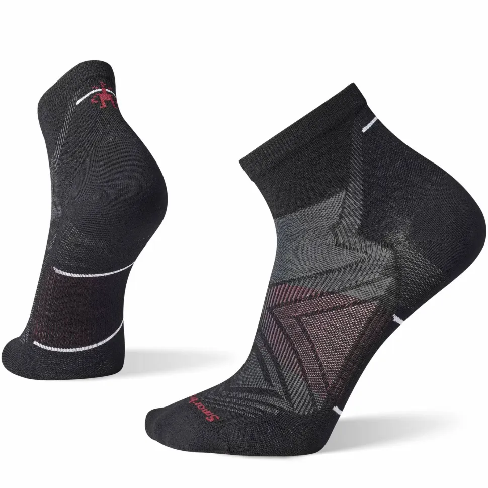 Smartwool Unisex Run Zero Cushion Mid Crew Socks Black