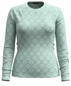 Smartwool Women's Merino 250 Baselayer Crew Boxed Arctic Green Digi Snow