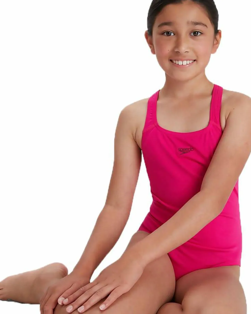 Speedo Girls' Eco Endurance+ Medalist Pink