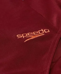 Speedo Women's Long Sleeve Swim Suit Oxblood/Coral Discount