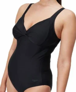 Speedo Women's Shaping Cross Knot 1 Piece Black