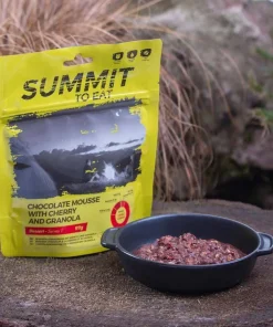 Summit to Eat Chocolate Mousse With Cherry And Granola Nocolour