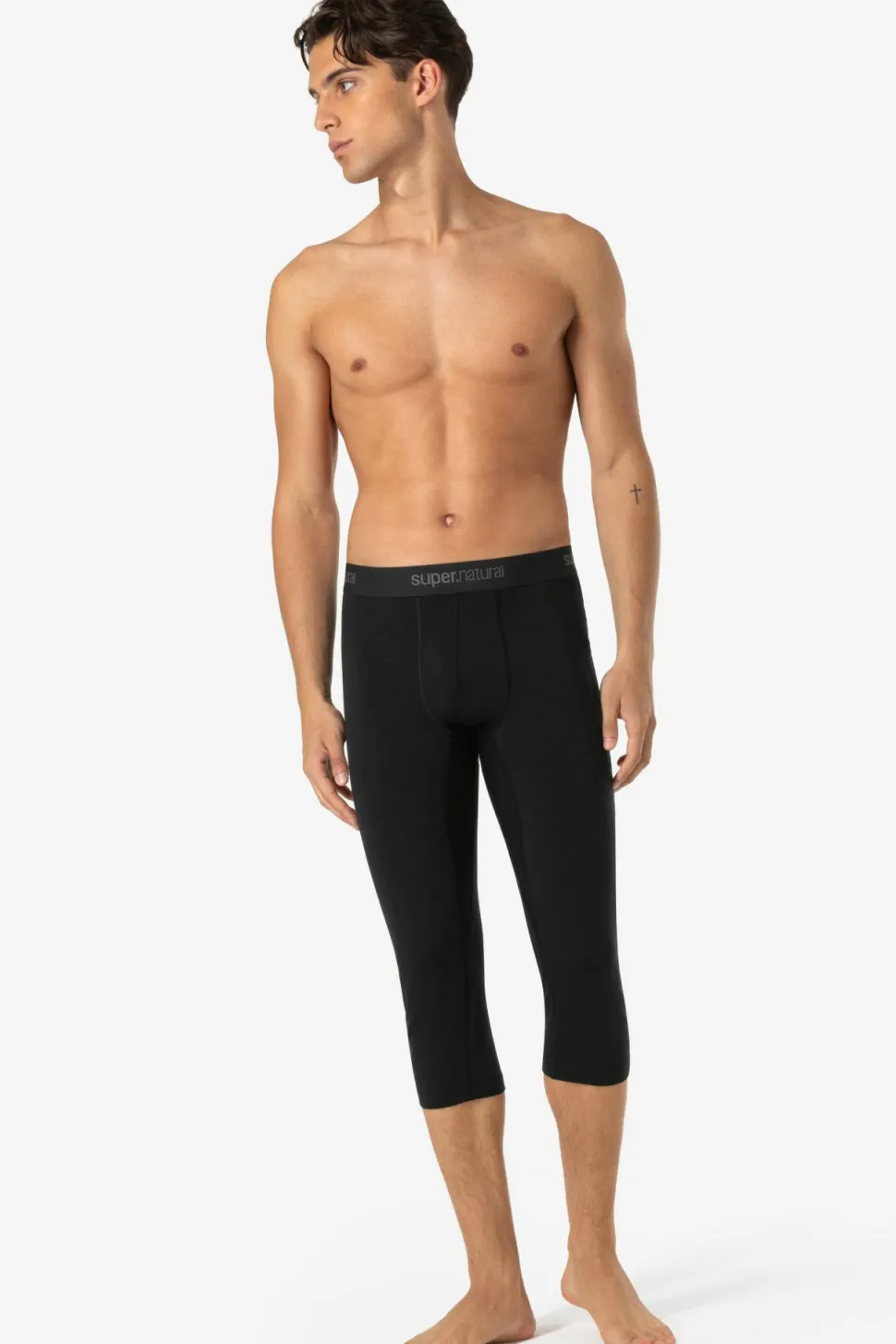 super.natural Men's Arctic230 Tight 3/4 Jet Black