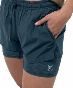 super.natural Women's Double Layer Shorts Blueberry