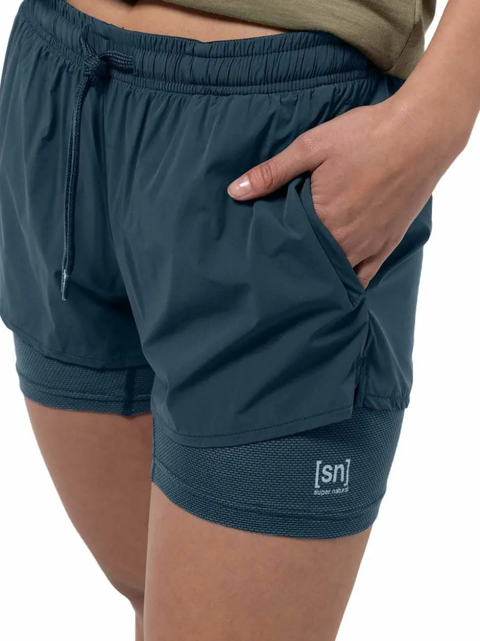 super.natural Women's Double Layer Shorts Blueberry