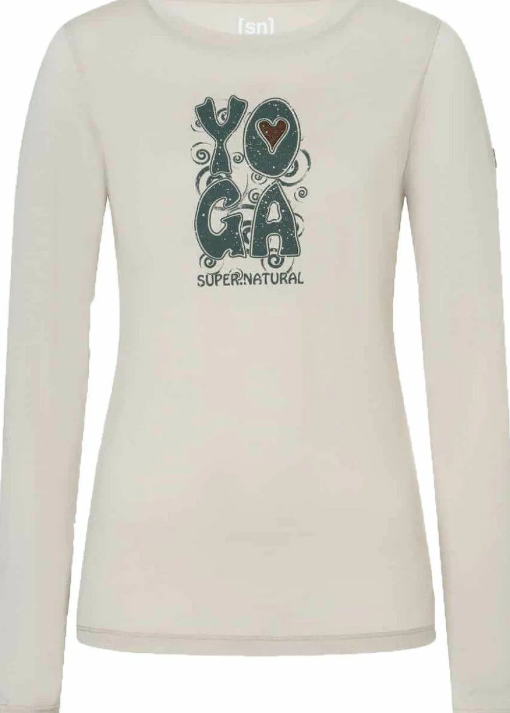 super.natural Women's Heart Of Yoga Longsleeve Silver Lining/Various Best