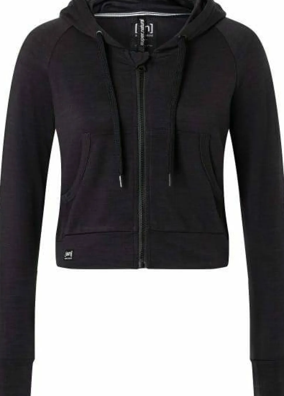 super.natural Women's Liquid Flow Hoodie Jet Black Melange