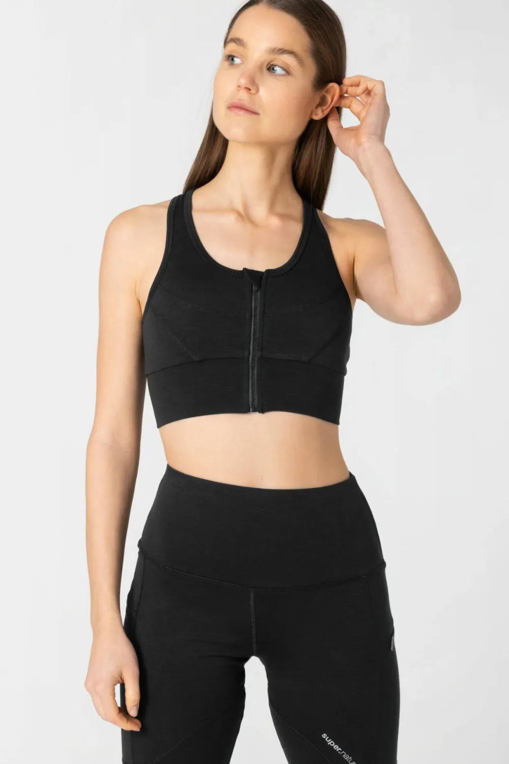 super.natural Women's Motion Zip Top Jet Black Online