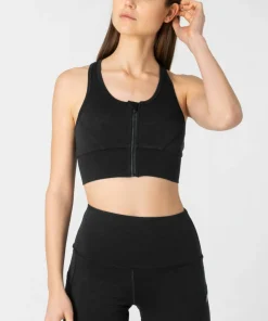 super.natural Women's Motion Zip Top Jet Black