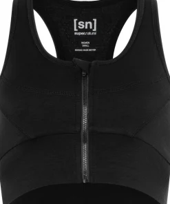 super.natural Women's Motion Zip Top Jet Black