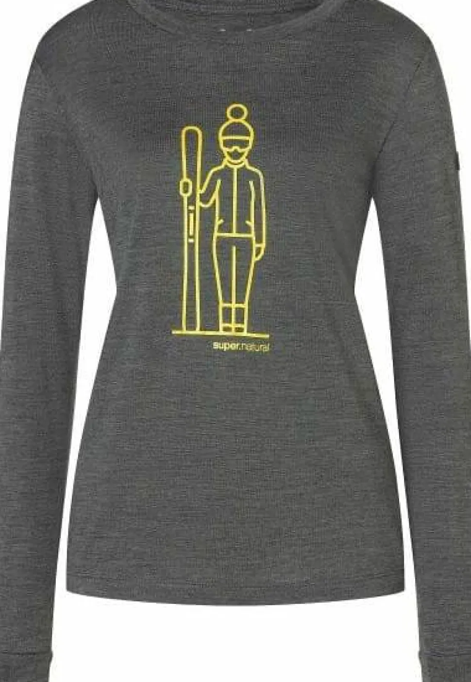 super.natural Women's Skianto Long Sleeve Pirate Grey Melange/Gold