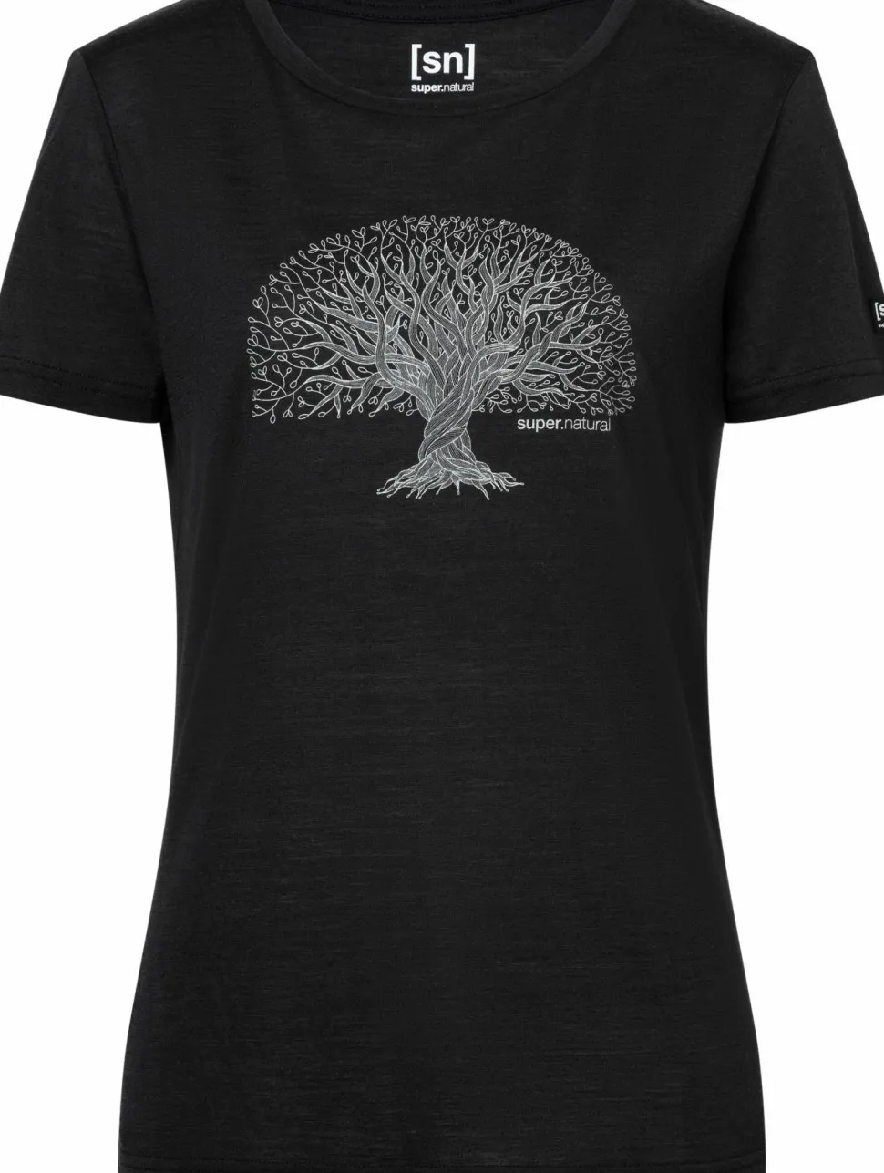 super.natural Women's Tree Of Knowledge Tee Jet Black/feather Grey