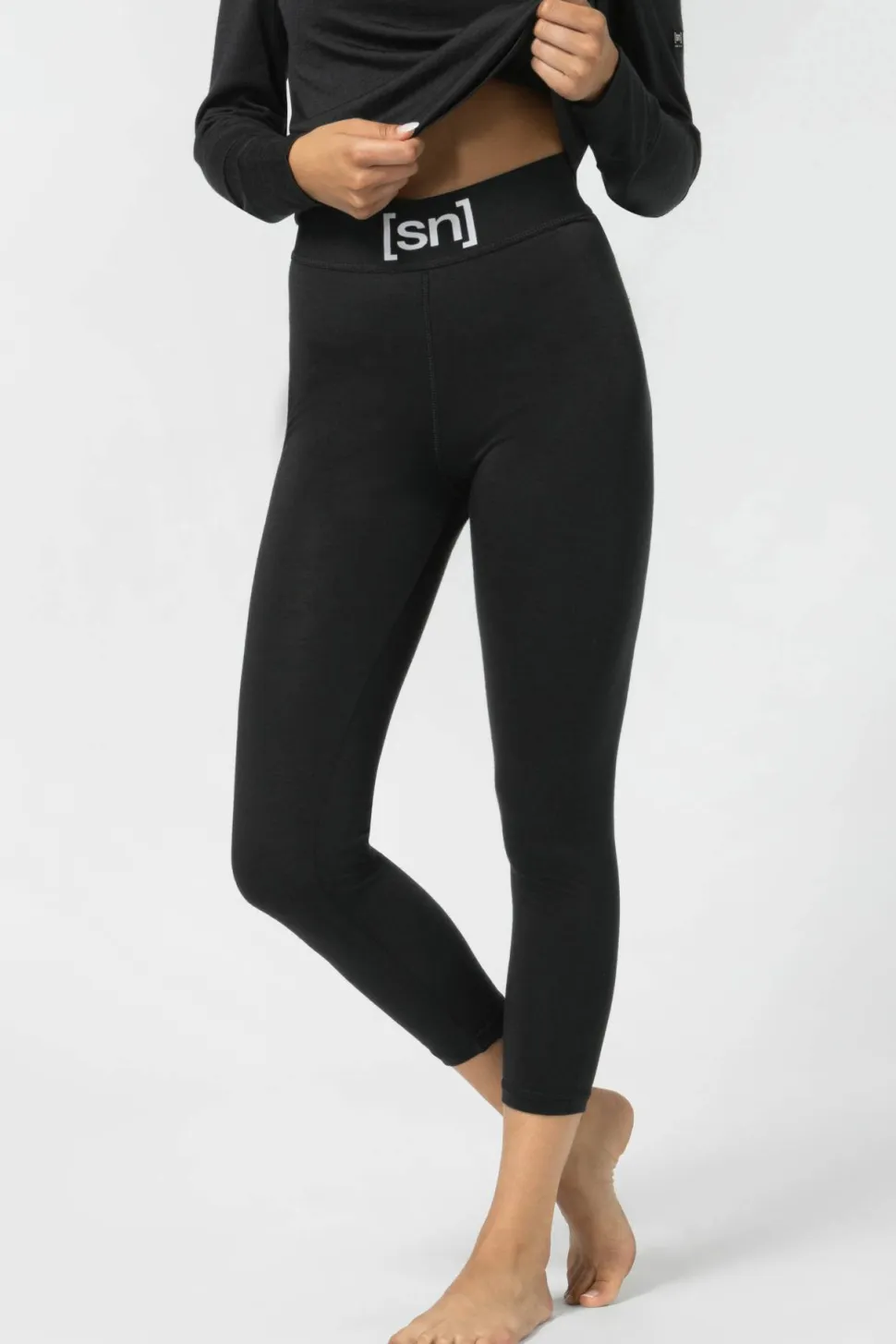super.natural Women's Tundra175 Tight 3/4 Jet Black