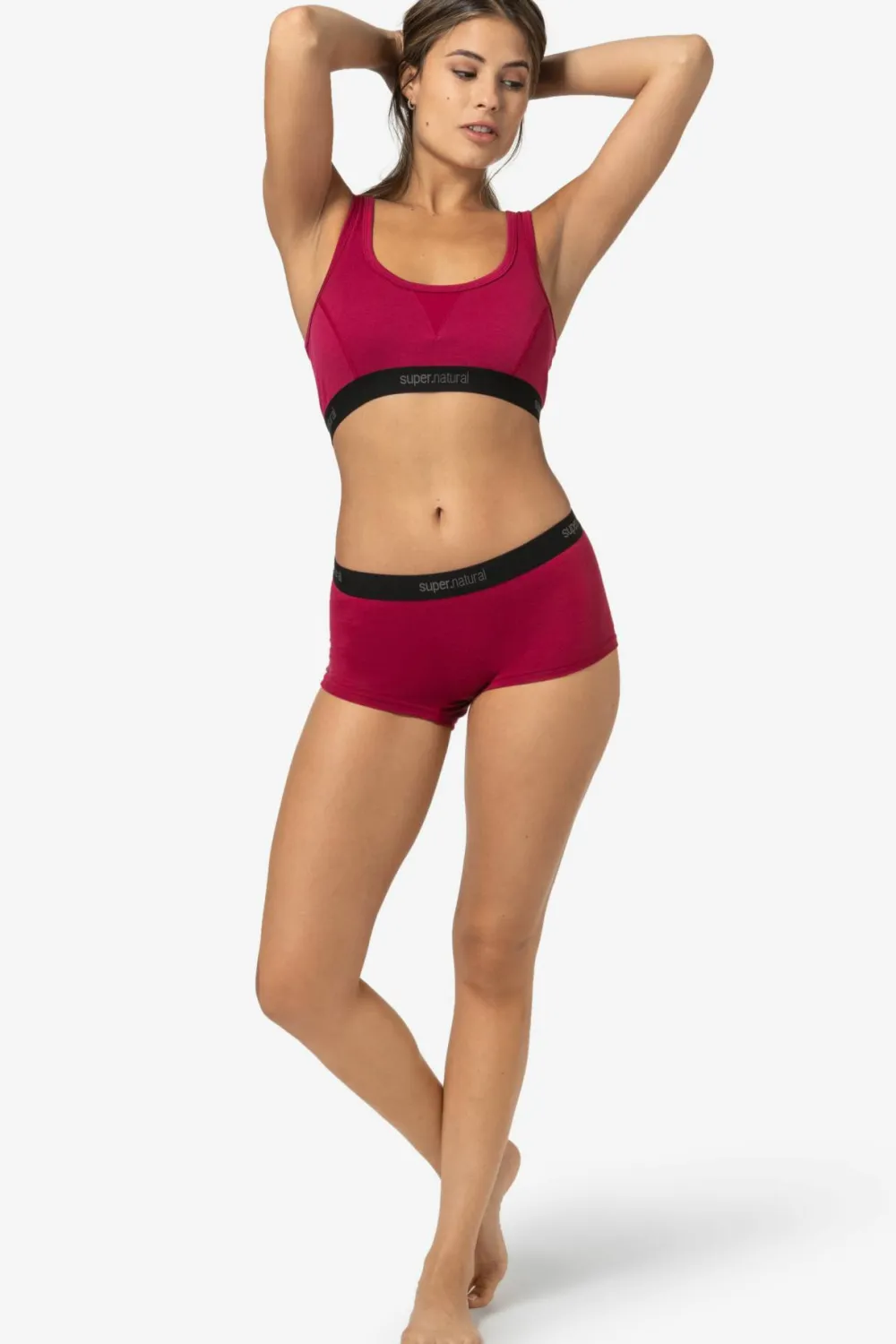 super.natural Women's Tundra220 Semplice Bra Sangria Outlet